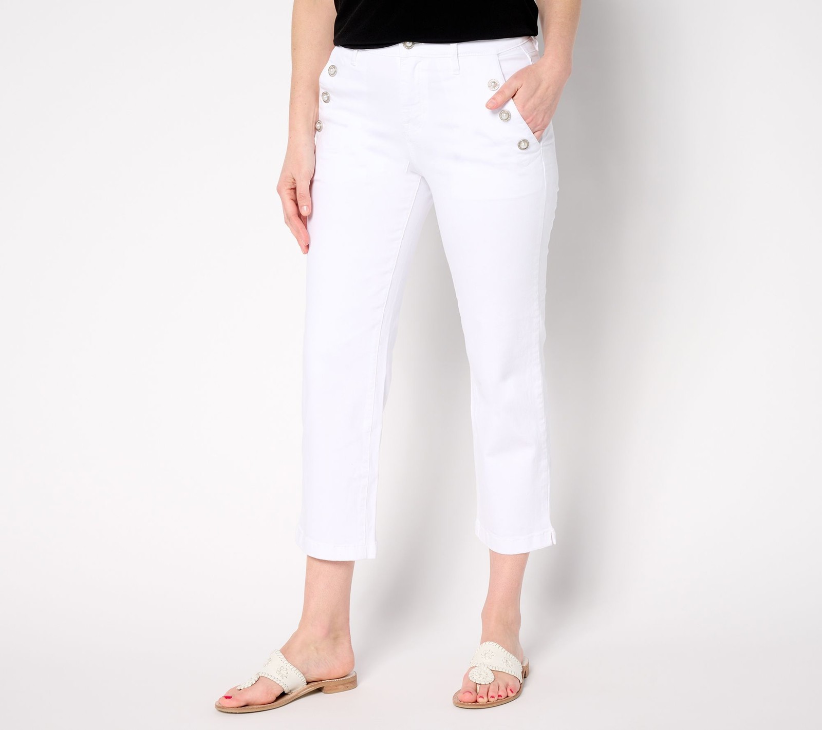 nicole by Nicole Miller Women's Pants Sz 14 Regular Stretch White A688740