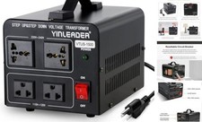 110V to 220V or 220V/230V/240V to 110V/120V Power Converter Step Up/Down 1500W