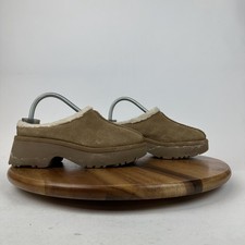 Womens Ugg New Heights UGGPlush Chestnut Lined Platform Clog Slippers Size 7 M