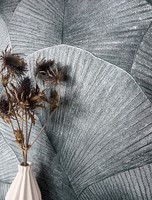 Newroom Vliestapete Silber PalmenbläTter Tropisch Modern Dschungel Wohnzimmer