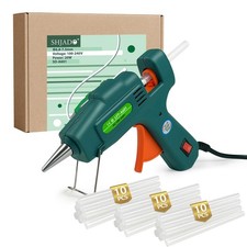 SHJADE Hot Glue Gun with 30 Sticks, Fast Preheating Melt Gun, Green  0.63 per gallon