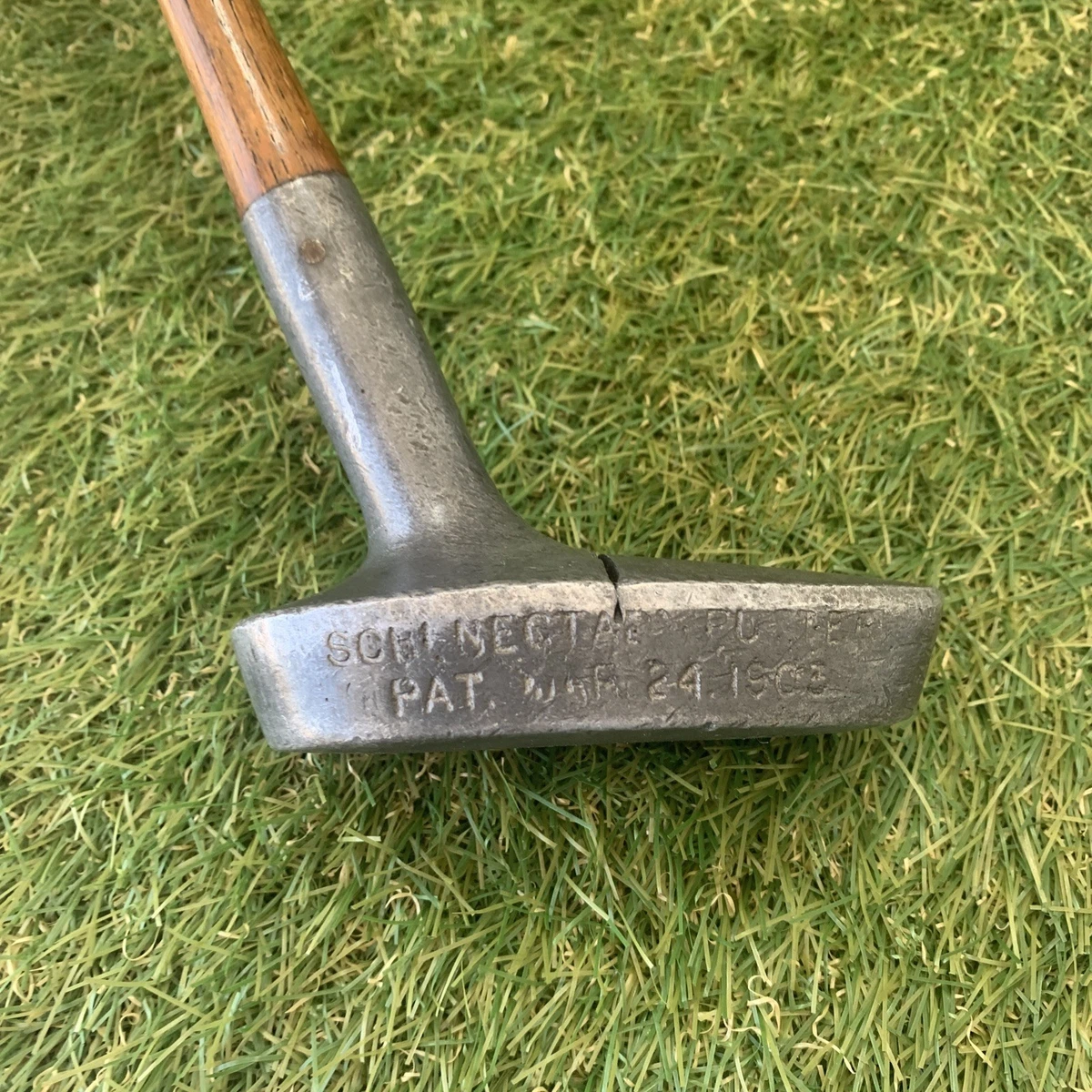 Putter Ancien Co Dublin Castle Rock Club – Tige Caryer – RH 34" – Années 1920