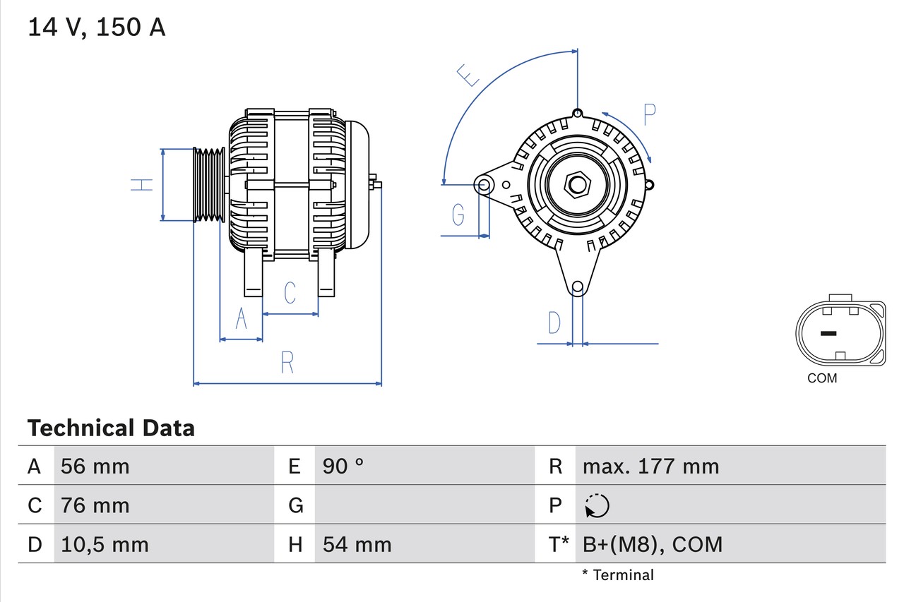 BOSCH 0 986 080 580 Alternator for BMW