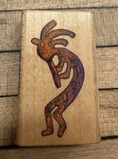 Kokopelli Rubber Stamp Native American Southwest Flute Player Tuscan Arizona