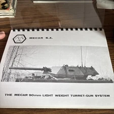VTG 1982 MECAR 90 mm Light Weight Turret Gun System  Tank Cannon V-150 Brochure