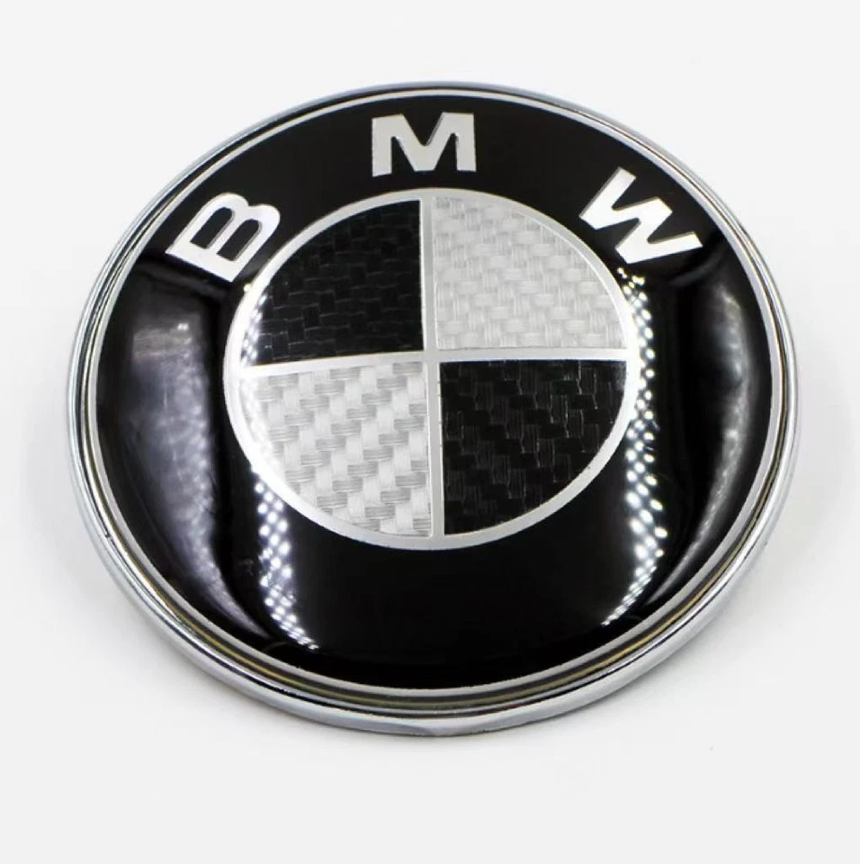 7PCS BMW Black Grey Front Emblem Centre Caps Badges 82mm/74mm/4x68mm/45mm NEW Foto 2 de 4
