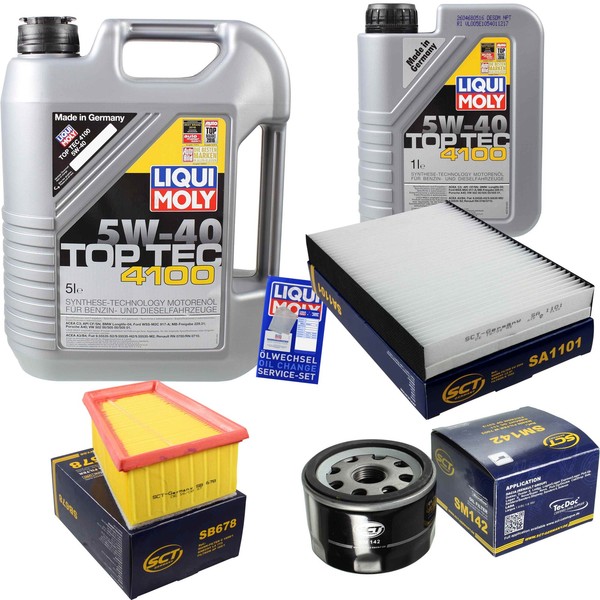 Inspektionskit Filter Liqui Moly ÖL 6L 5W-40 FüR Dacia Logan MCV Ks_ 1.6 16V-image
