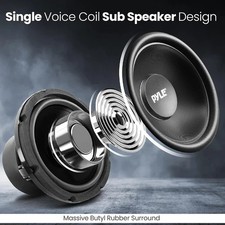 PYLE PLMW83 subwoofer da 20 cm 100 watt rms svc portiere sportelli auto car