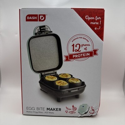 Dash Egg Bite Maker, Aqua, 420 Watts, Makes 4 Egg Bites, Compact Design