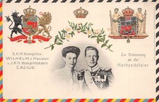 POSTKARTE KÖNIGSHAUS DEUTSCHLAND KRONPRINZ WILHELM & KRONPRINZ ESSIN CACILIE