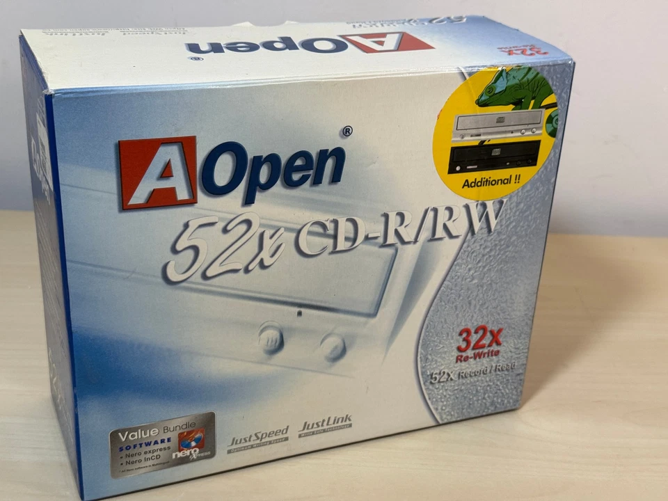 AOpen CD-R/ RW - 5.25'' PATA IDE - DRIVE/CD-RW 52x - CD BURNER - New in Box! - Image 3 of 4