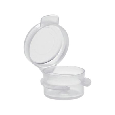 250 Pack 1ml Mini Flip-Top Cosmetic Jars Clear Sample Containers Hinged Lid 5031