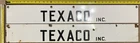 Vintage Porcelain Oil Field Sign - Texaco name plates