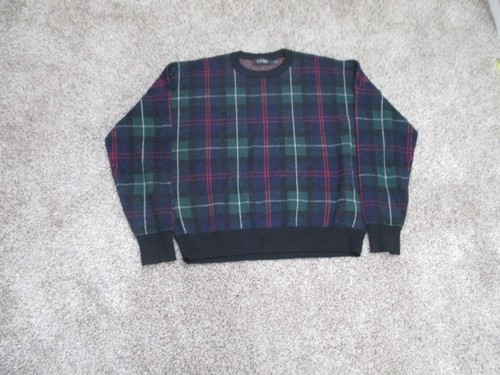 Lauren Ralph Lauren, Vintage Lauren Ralph Lauren Black Label Tartan Plaid Sweater Mens L wool
