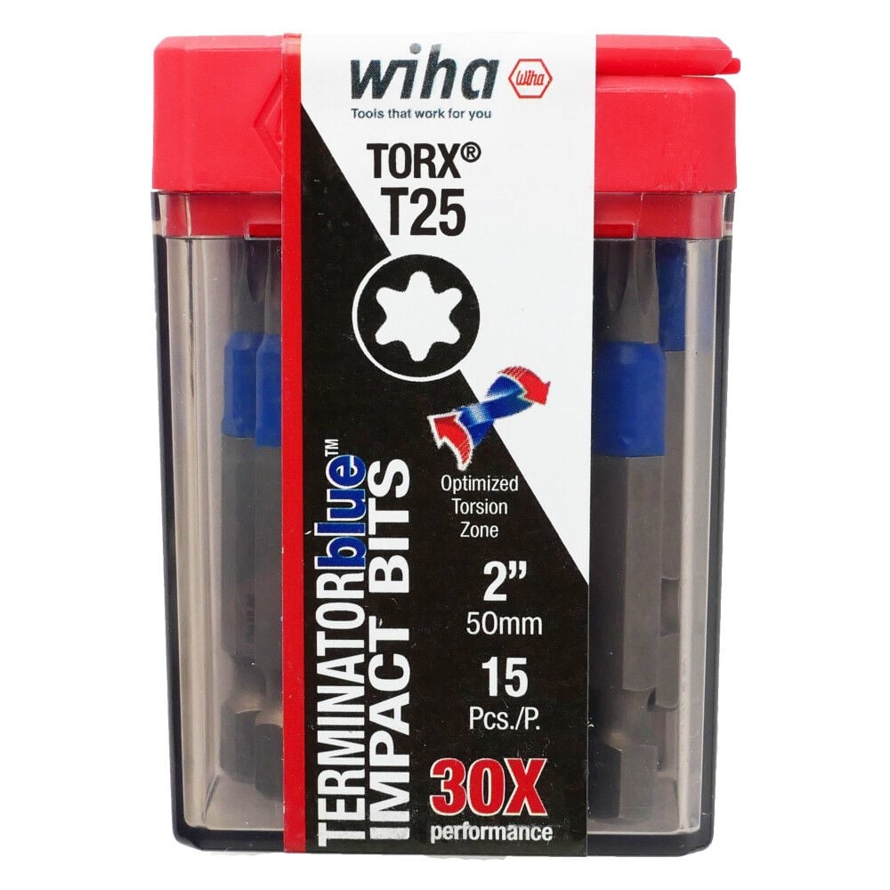 Ударная коронка Wiha Terminator Blue Torx T25 2In 15Pk 4090₽