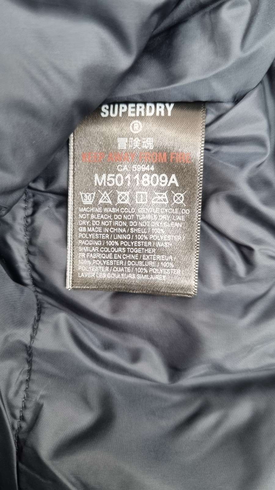 Superdry Men's Windcheater Jacket Navy Blue Orange, Size Medium rrp $149.95. image 7