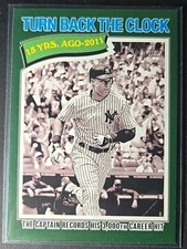 Derek Jeter 2026 Topps Heritage Green Border Insert Turn Back The Clock #335 