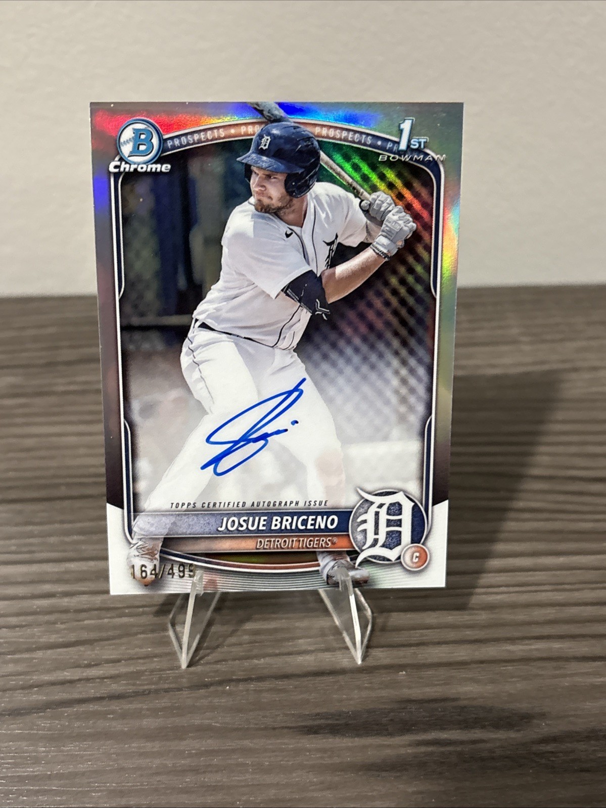 JOSUE BRICENO 2025 BOWMAN CHROME REFRACTOR AUTO /499 #CPA-JB