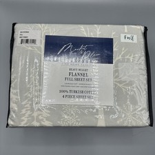 Market  Place 100 Cotton 4 Pc Flannel Full Sheet Set Winter Forest Grey