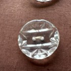 Lot of 9 Vintage Clear Glass & Silver Tone Shank Buttons Floral Mixed Shapes — photo 9