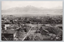 Panorama of Livingston Montana Aerial View RPPC Postcard c1950 Sanborn Y-1330