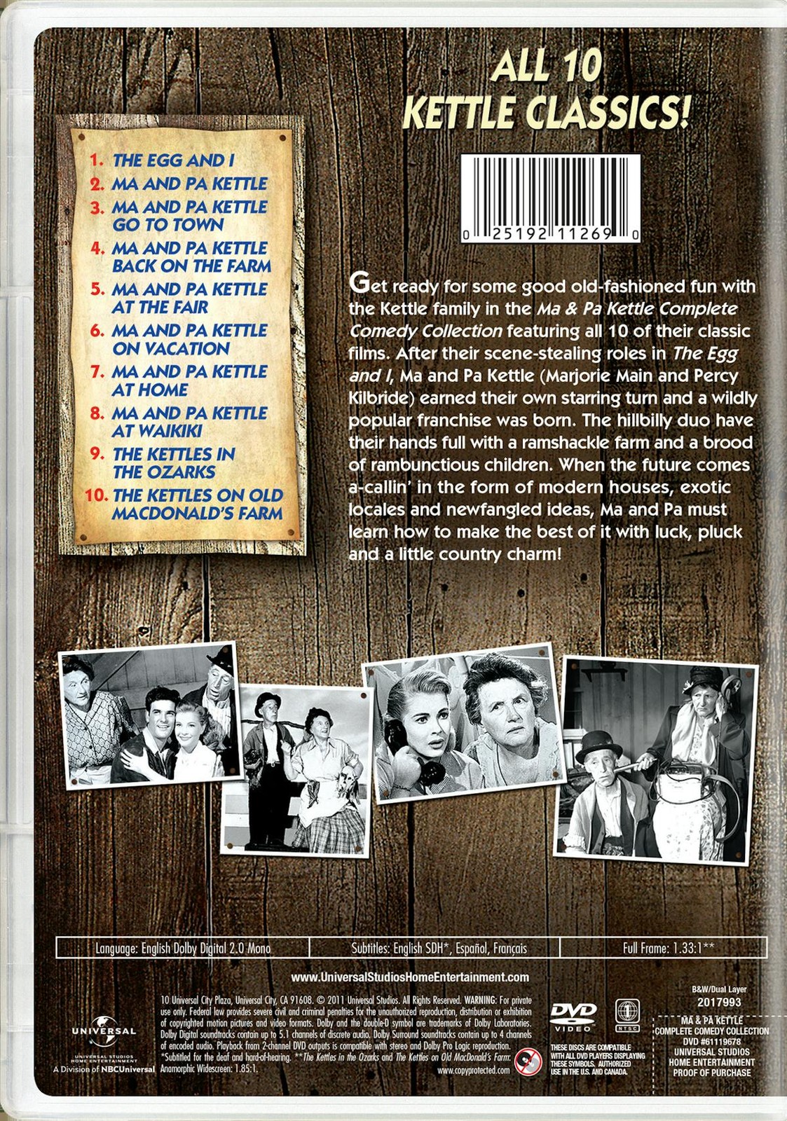 Ma &amp; Pa Kettle Complete Comedy Collection DVD Ted de Corsia NEW