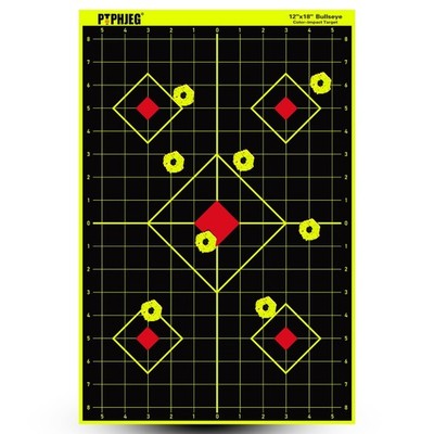 12''x18'' Splash-Design Shooting Targets - Bright Fluorescent 25Pack