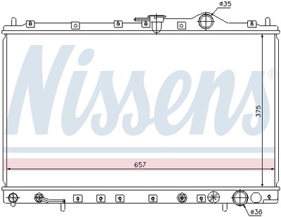 NISSENS 62887 Kühler, Motorkühlung für MITSUBISHI