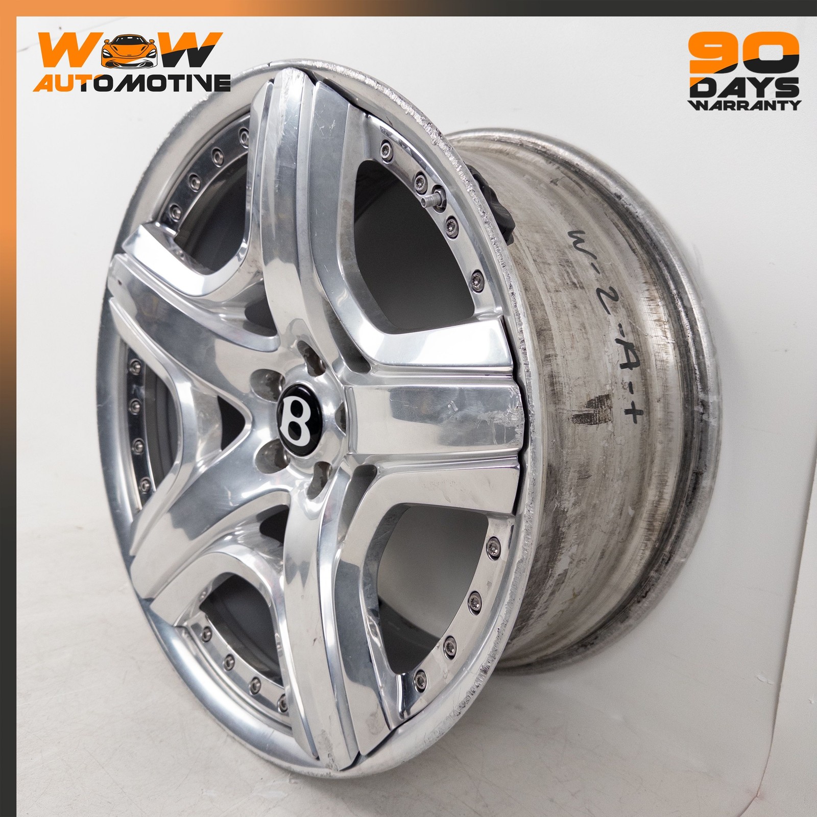 06-19 BENTLEY CONTINENTAL FLYING SPUR 9.5 X 21 21" WHEEL RIM 3W0601025CT 2 OEM