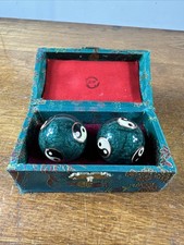 Chinese/Asian Metal Balls - Meditation Relaxation Stress Relief With Case