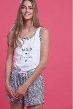 Noi Di Notte Women's Cotton Wide Shoulder Pajamas Art. Fa7859