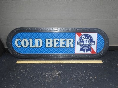 VINTAGE ANTIQUE ORIGINAL PABST BLUE RIBBON COLD BEER 🍺 BIG 58