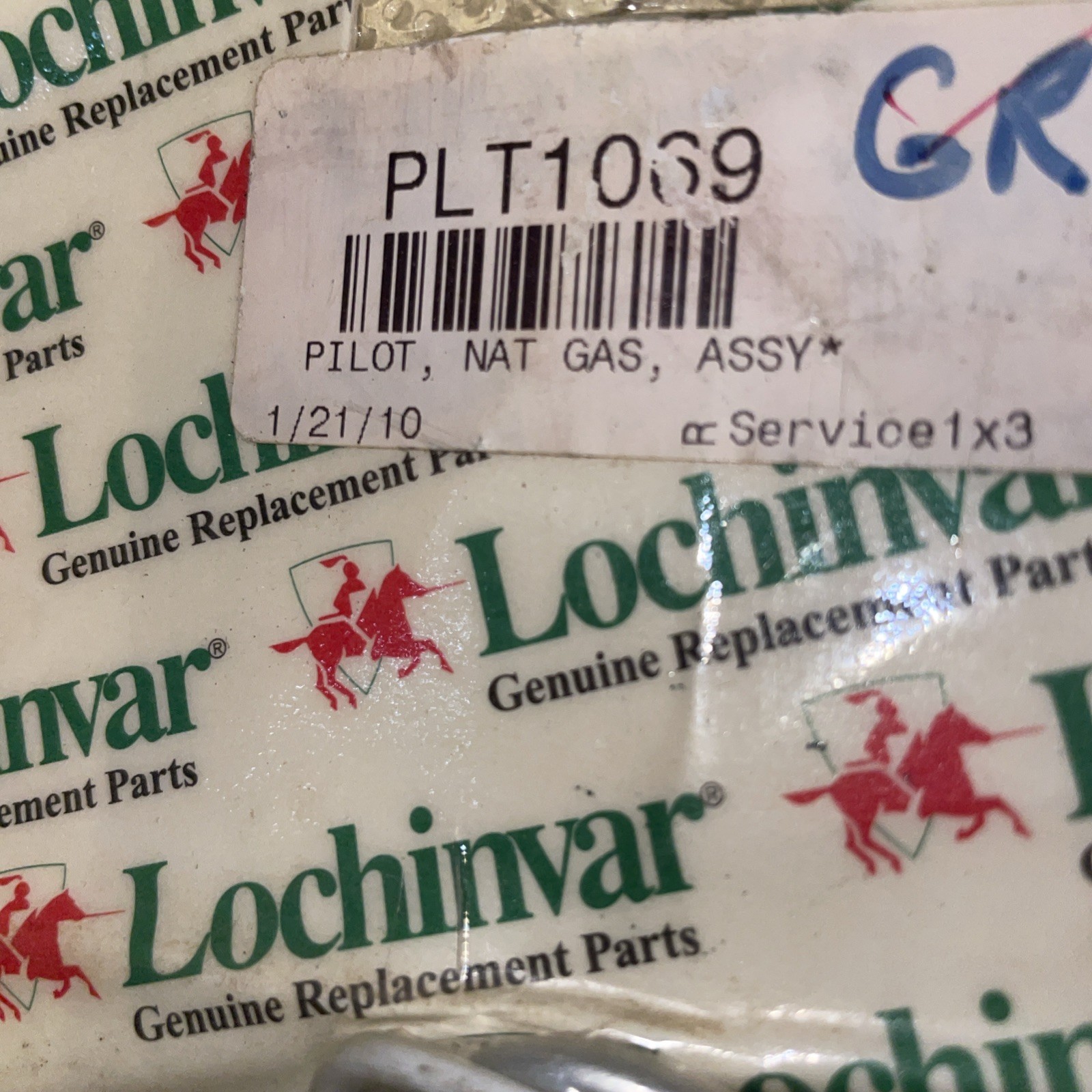 pilot light assembly or thermocouple for a gas furnace, water heater, Lochinvar.