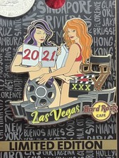 Hard Rock Cafe Pin Las Vegas, Xxx Porn Star Film Girls Hat Lapel Movie