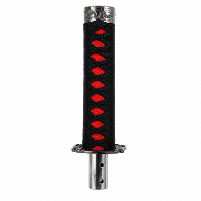 模造刀つば龍すかし　赤、黒2本セット➕掛け台➕袋セット（鑑賞用） Katana Sword Handle Tsuka Replacement Black Red Ito Dragon Pommel