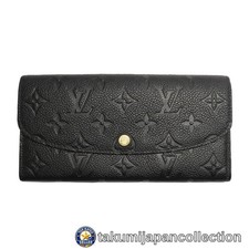 Louis Vuitton Monogram Empreinte Portefeuille Emily M62369 Black Wallet M-4002