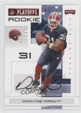 2007 Playoff NFL Playoffs Rookie Red Signatures /100 Dwayne Wright #170 Auto 0b6