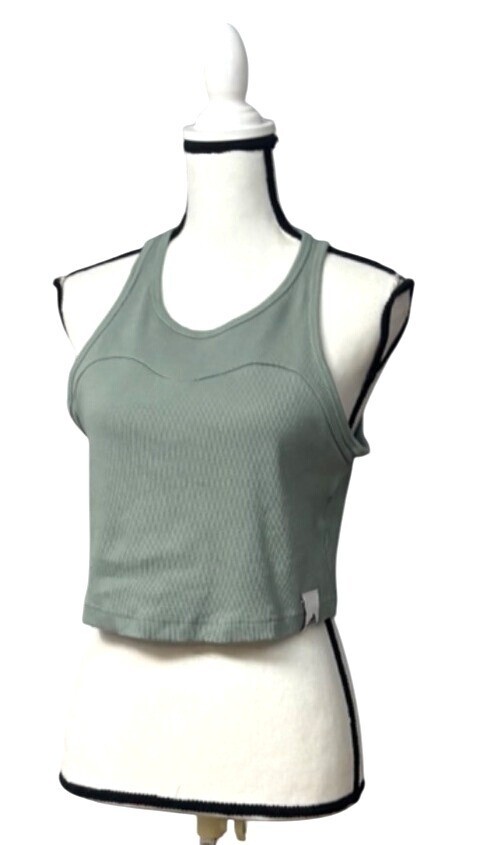 Adidas Lounge Ribbed Tank (Silver Green), Sz. L | eBay