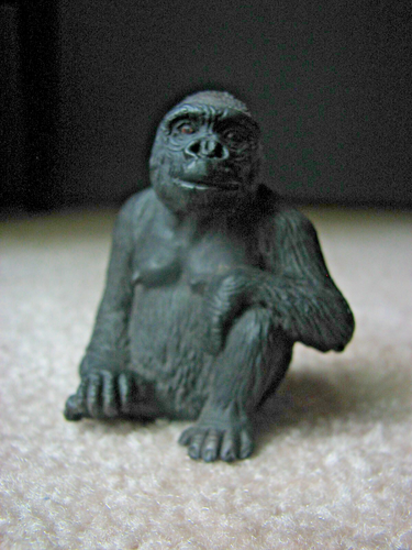 Rare 2001 Schleich Sitting Seated Gorilla Ape Black