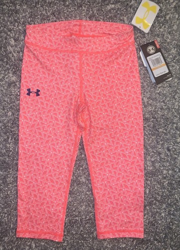 NWT Girls UNDER ARMOUR Heatgear UPF 30+ Cropped Capris Leggings - size Youth YSM - Picture 3 of 3