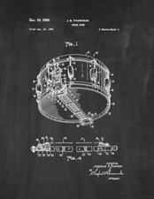 Snare Drum Patent Print Chalkboard