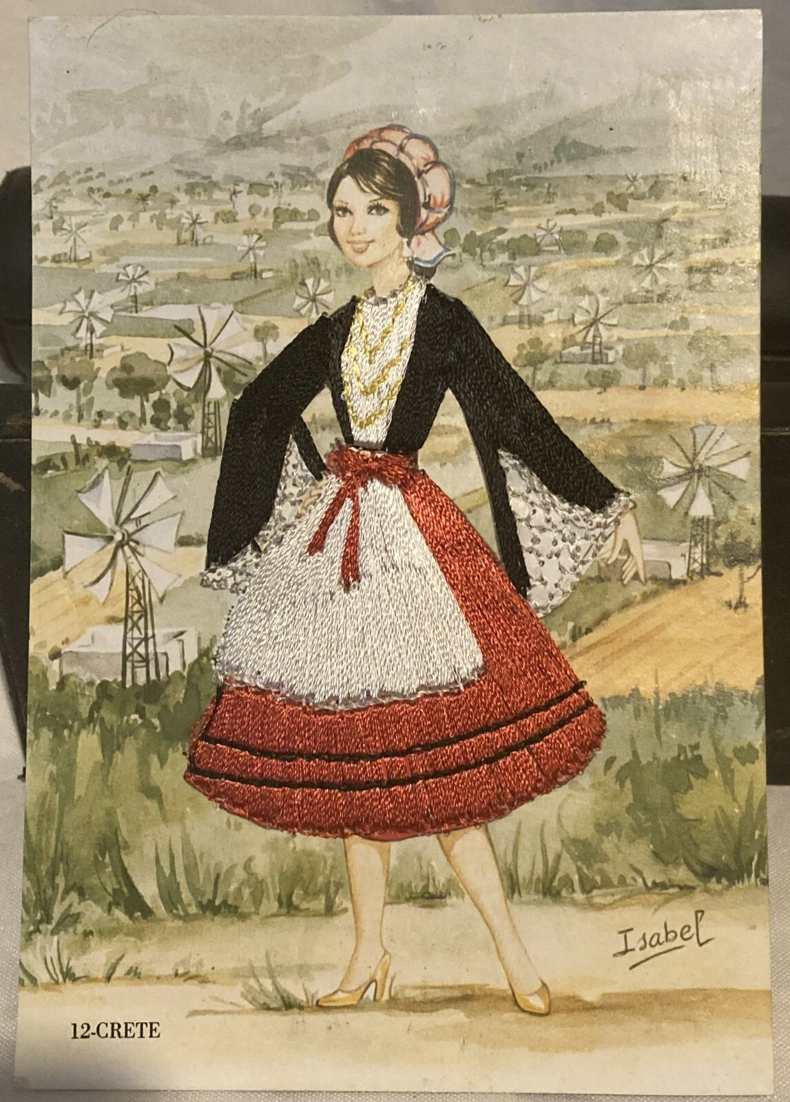 Vestido tradicional Grecia Creta para damas de Isabel vestido de tela - sin publicar