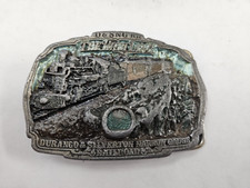 Vintage 1986 C J Durango Silverton Station D SNG RR Railroad Train Belt Buckle