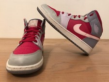 Nike Air Jordan 1 Youth Shoes Mid GG Hyper Fuchsia 555112 609 Size 6.5Y