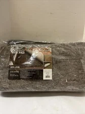 Dual Surface Rug Pad Utility Solid Grey Rug Pad 4' X 6
