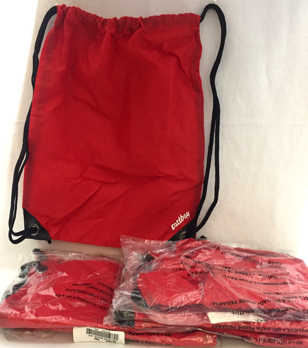 Eastbay Red Drawstring Backpack String Cinch Bags Gym Shoe  display picture 2