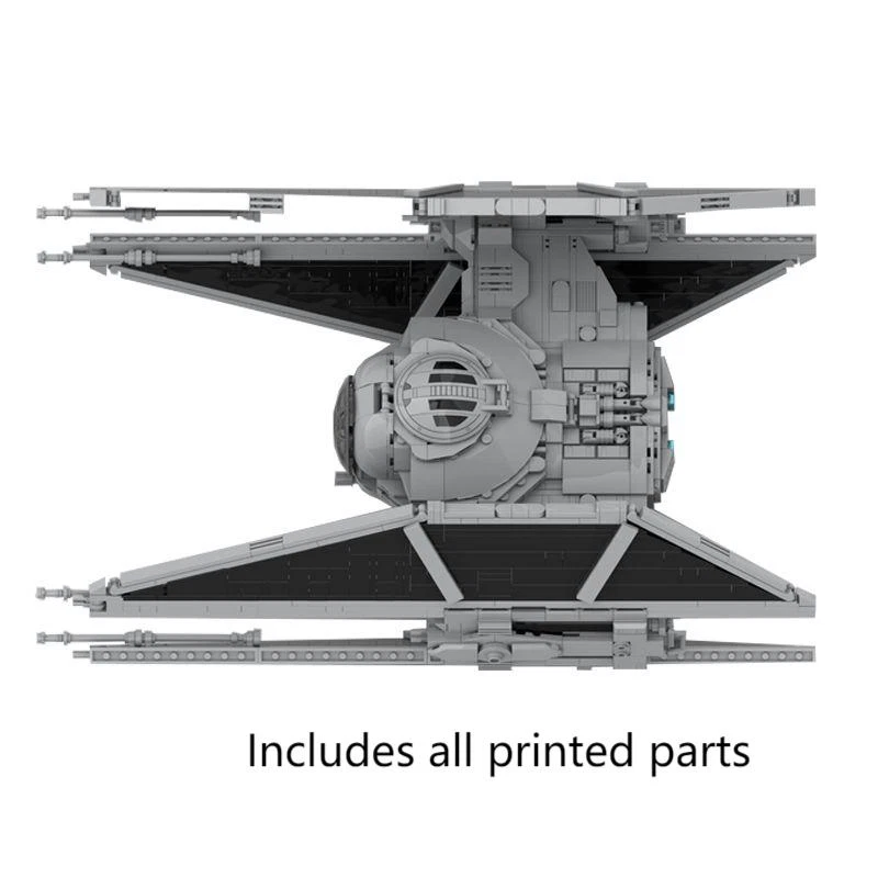 Modubrix Mocs Building Blocks TIE Avenger 1300 Pieces Set Bricks Toys Kits - Image 4 of 4