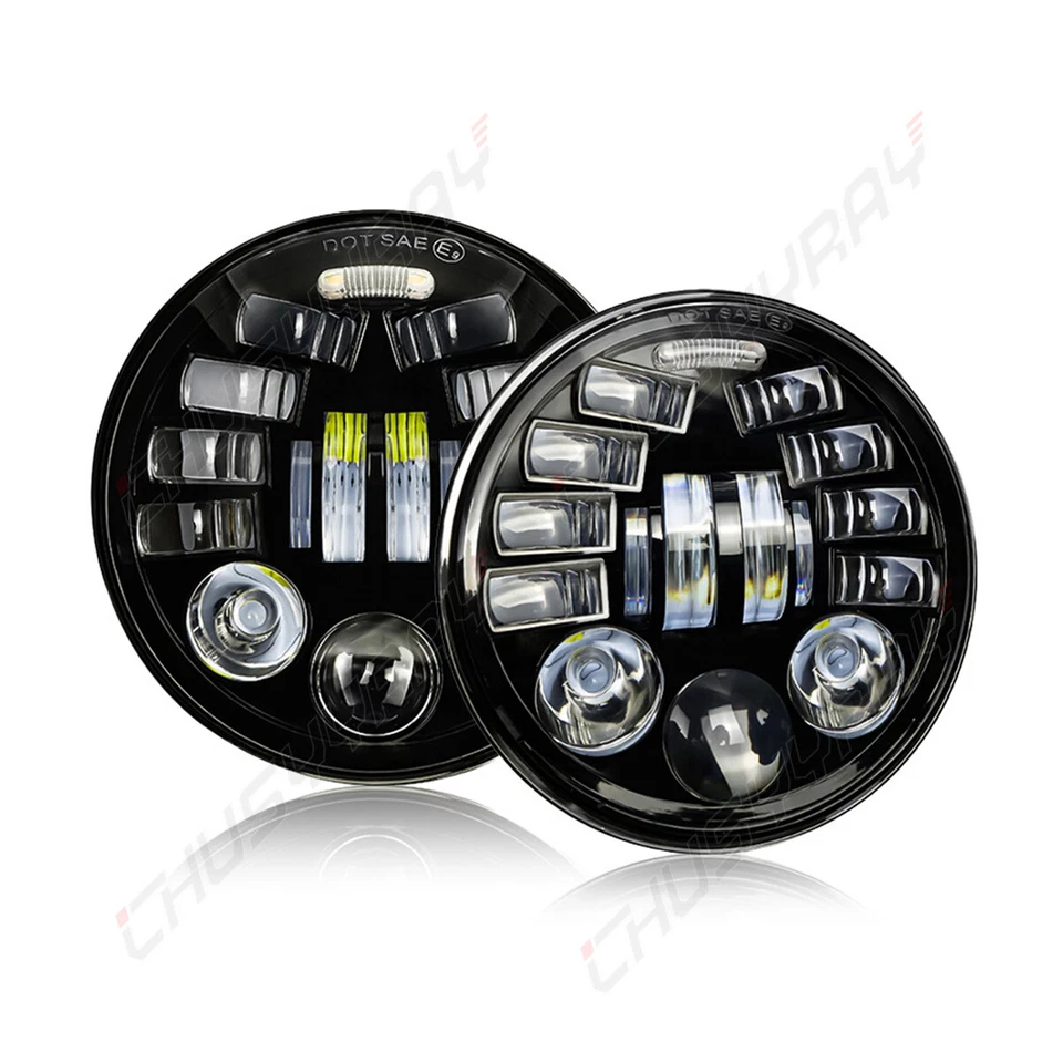 Faros LED Hi-Lo DRL de 5-3/4 de 5,75 pulgadas 4 piezas para Lincoln Mark V 1977-1981 Foto 2 de 4