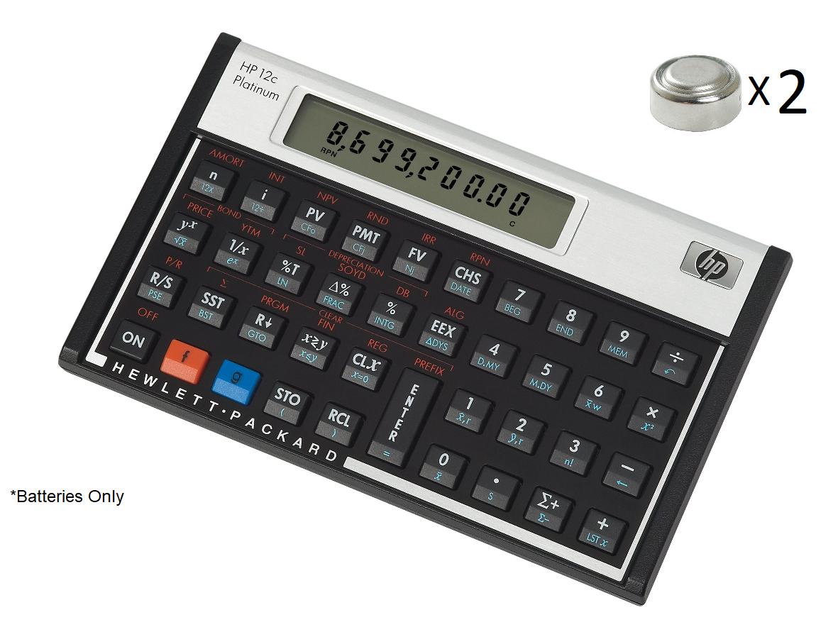 2 batteries for New model HP 12c calculator eBay