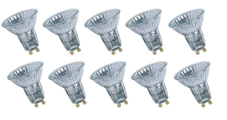 10x Neolux Halogen Spot Reflektor GU10 dimmbar 50W warmweiß EEK:G (Spektrum A-G)